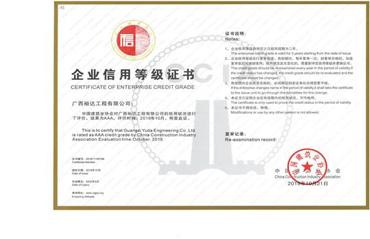 完美体育集团有限公司
喜获“全国建筑业AAA级信用企业”荣誉称号